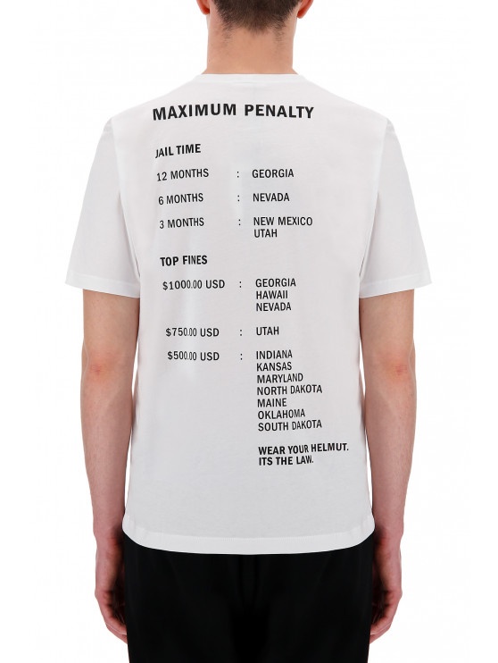 Helmut Lang Printed T-shirt In White
