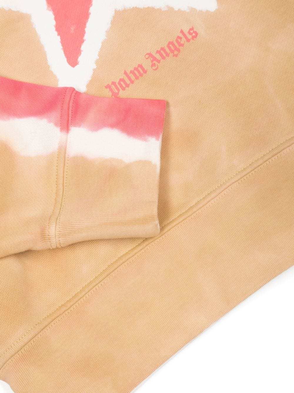 Palm Angels Star Tie-dye Print Sweatshirt In Nude