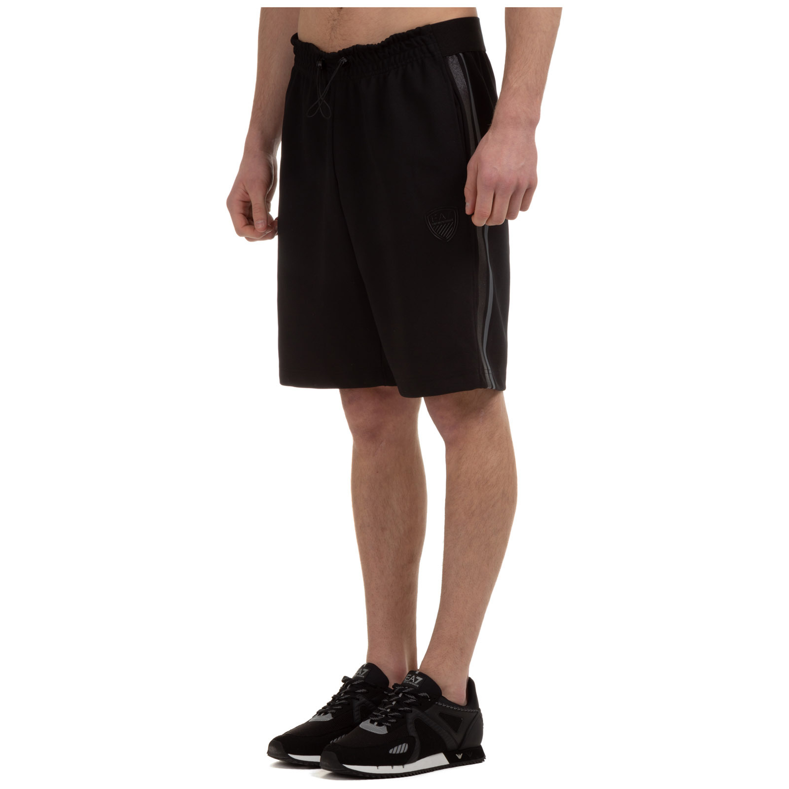 Ea7 Lace Up Shorts In Black