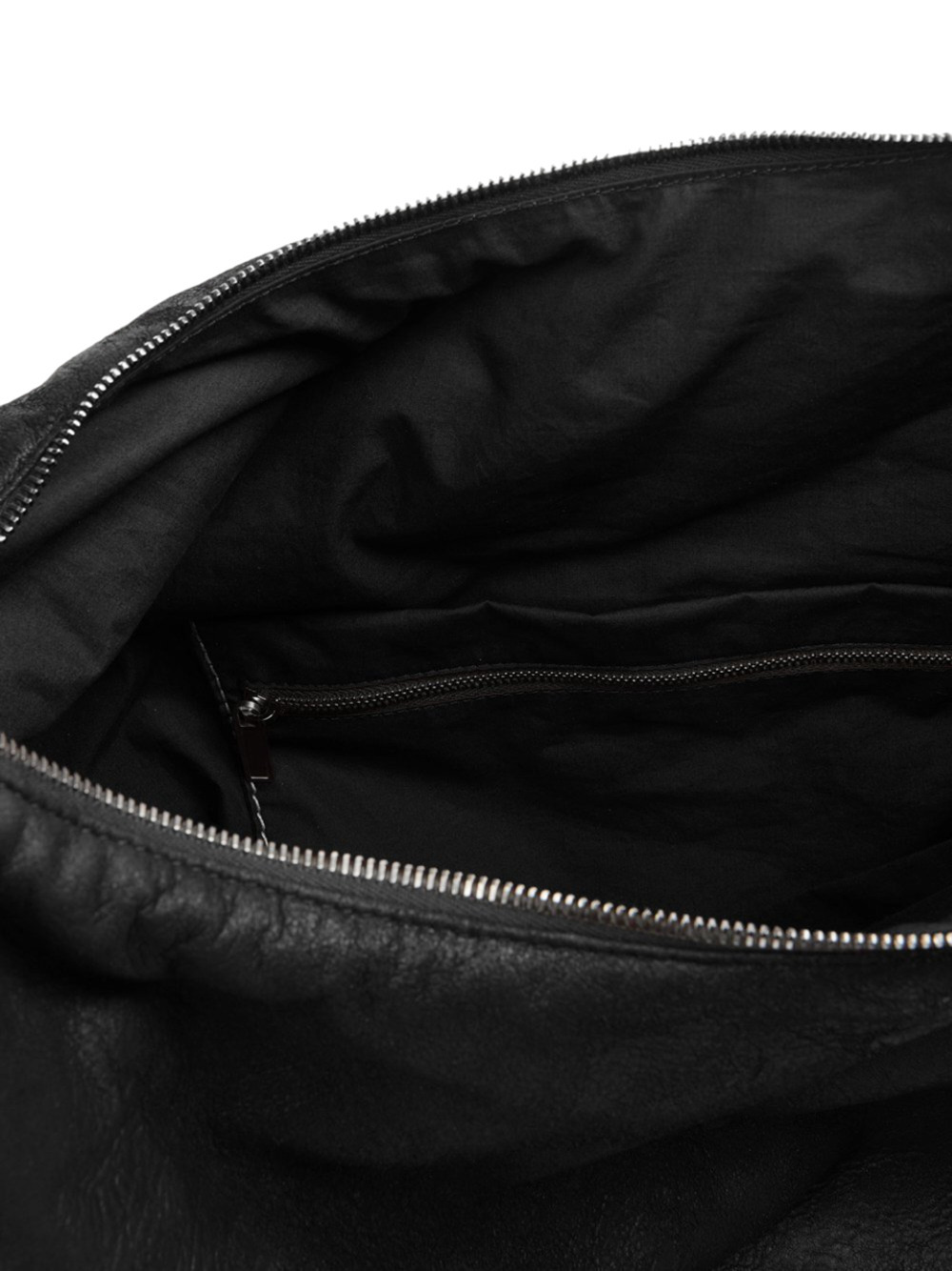 Rick Owens Zip-open Shoulder Bag In Black