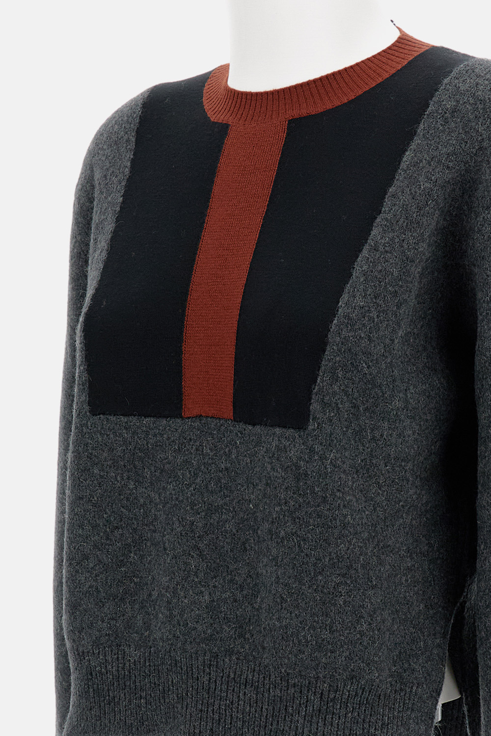 Plan C Long-sleeved Sweater In Gray
