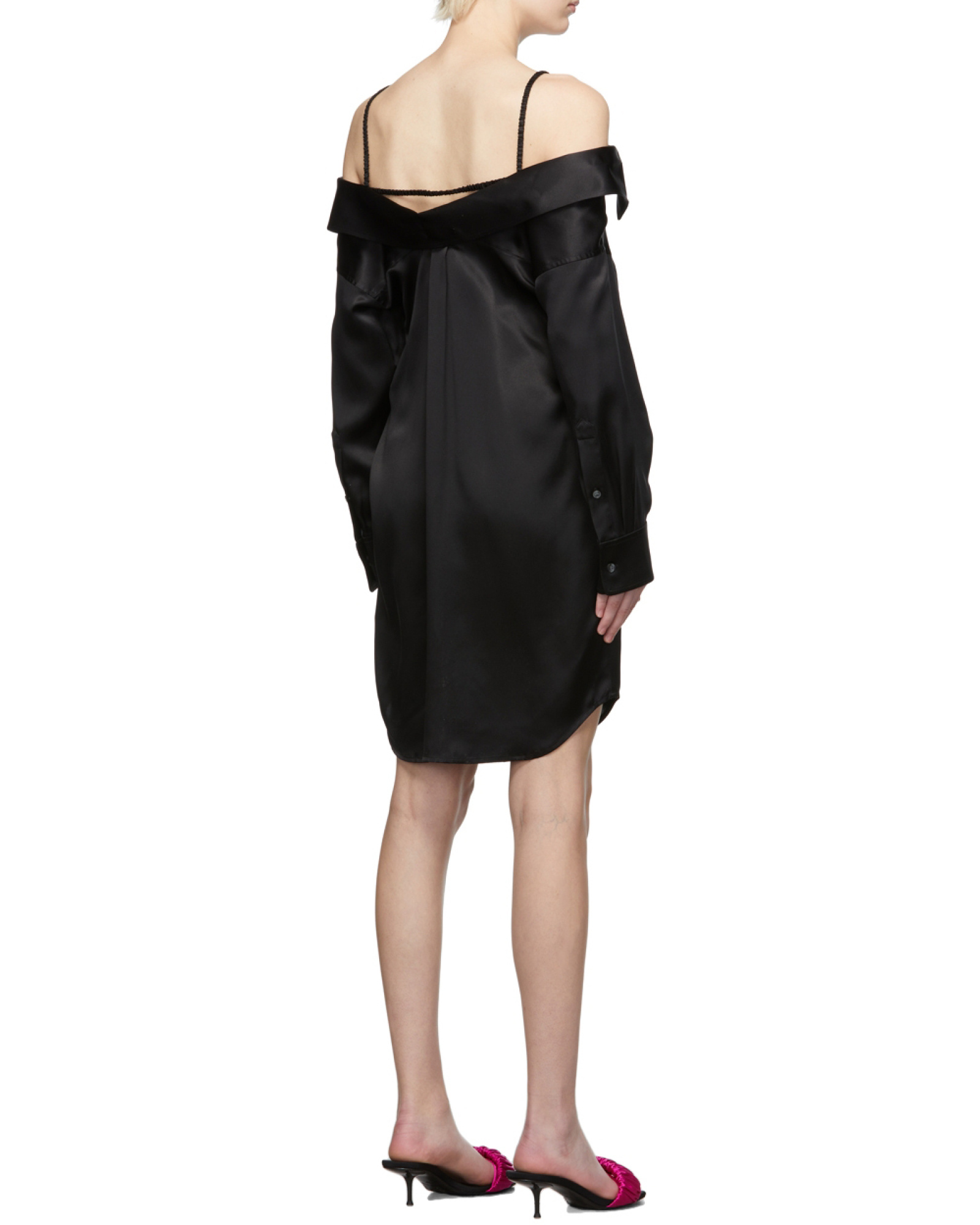 ALEXANDER WANG OFF-SHOULDER SHIRT DRESS