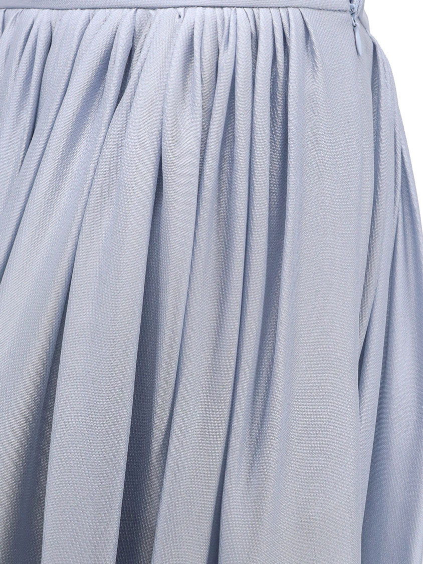 Giorgio Armani Silk Maxi Skirt In Gray