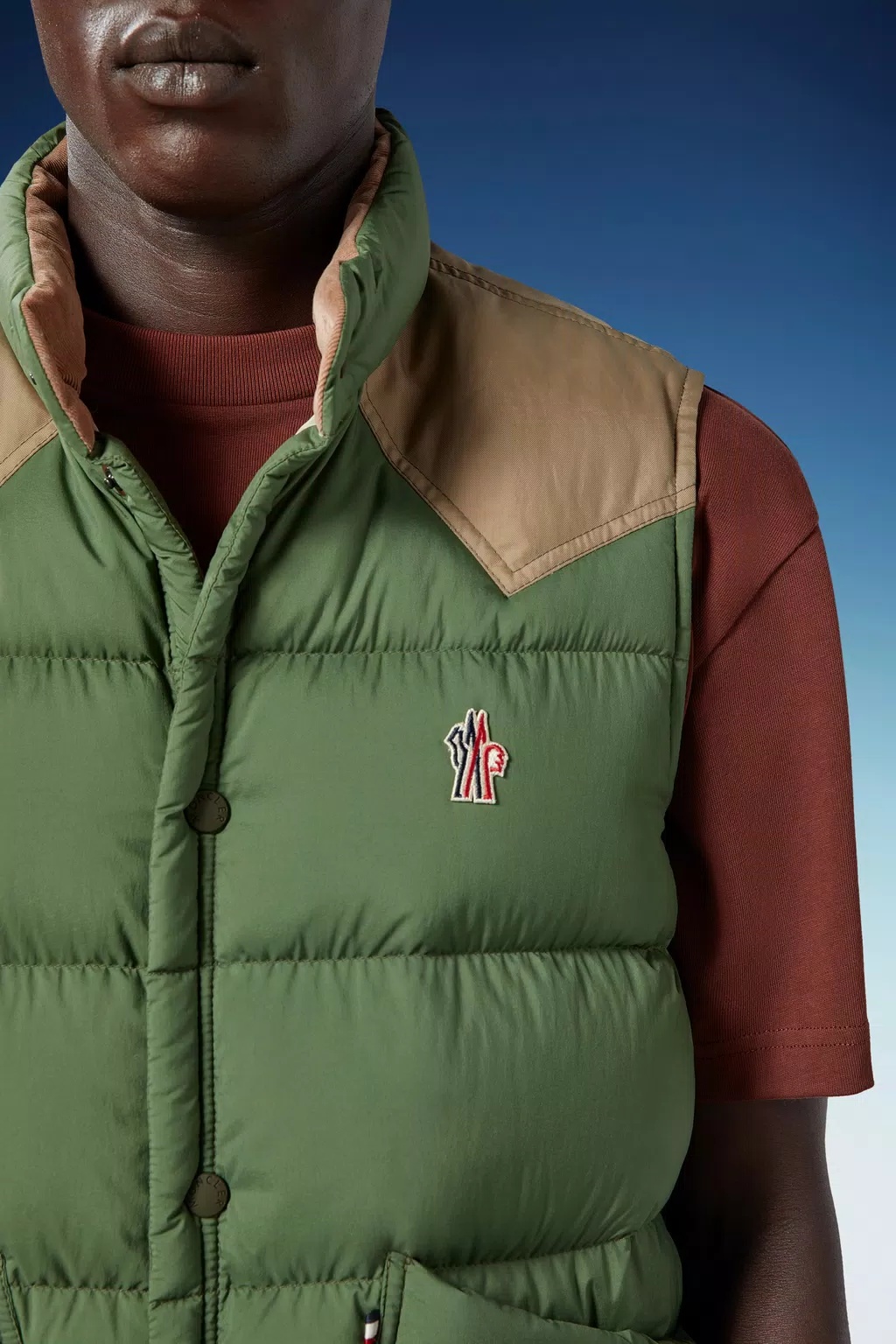 Moncler Grenoble Veny Nylon Quilted Down Vest In Green