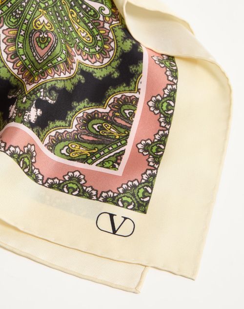Shop Valentino Silk Scarf In Multicolor