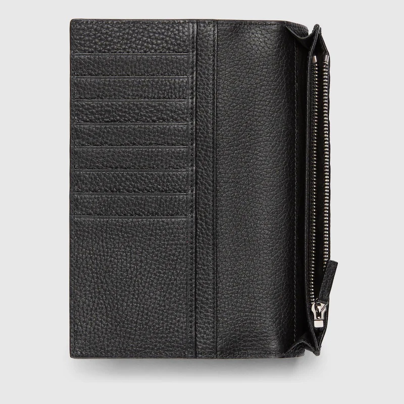 Gucci Logo Long Wallet In Black