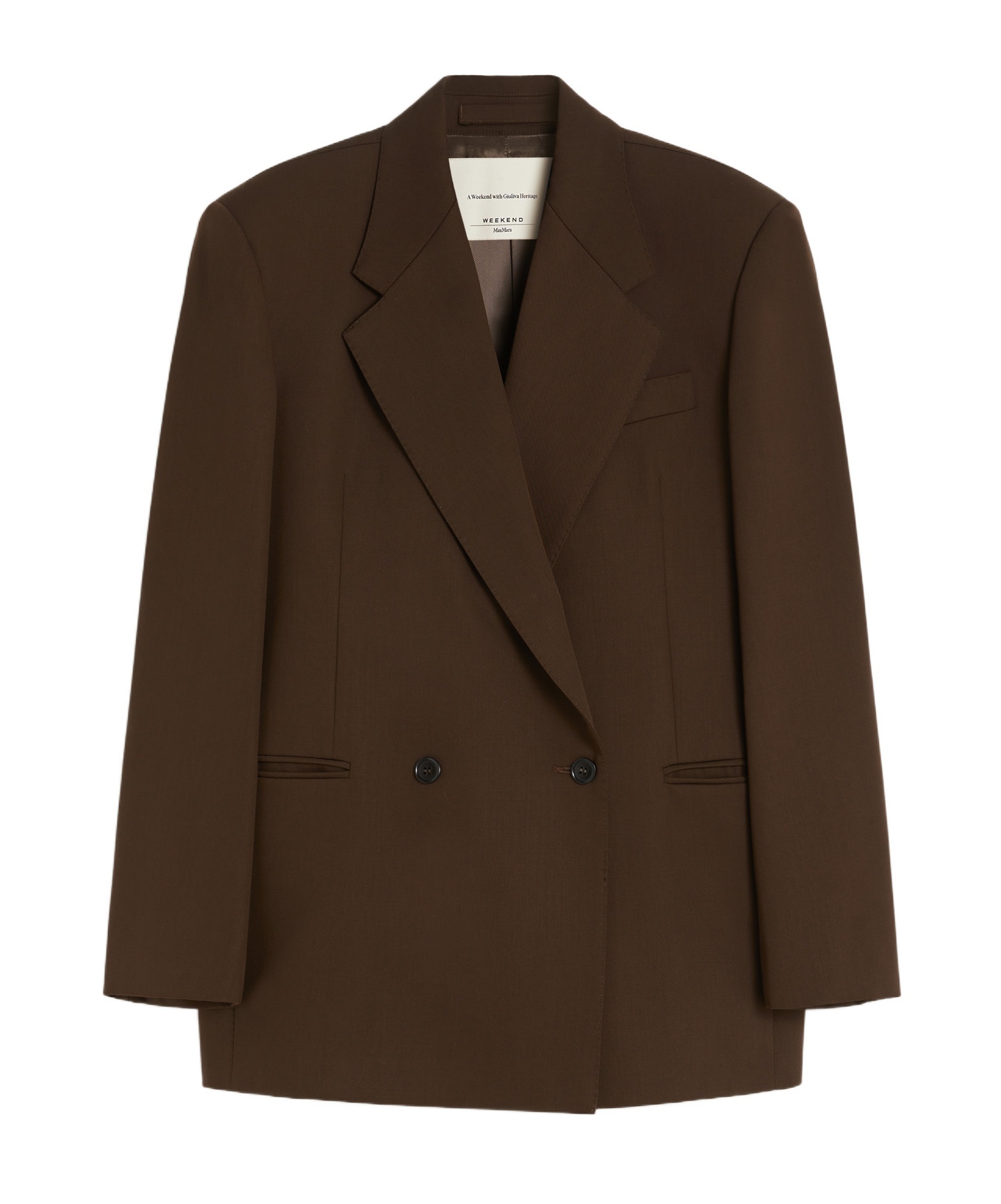 Weekend Max Mara Long-sleeved Suit Jacket In Brown