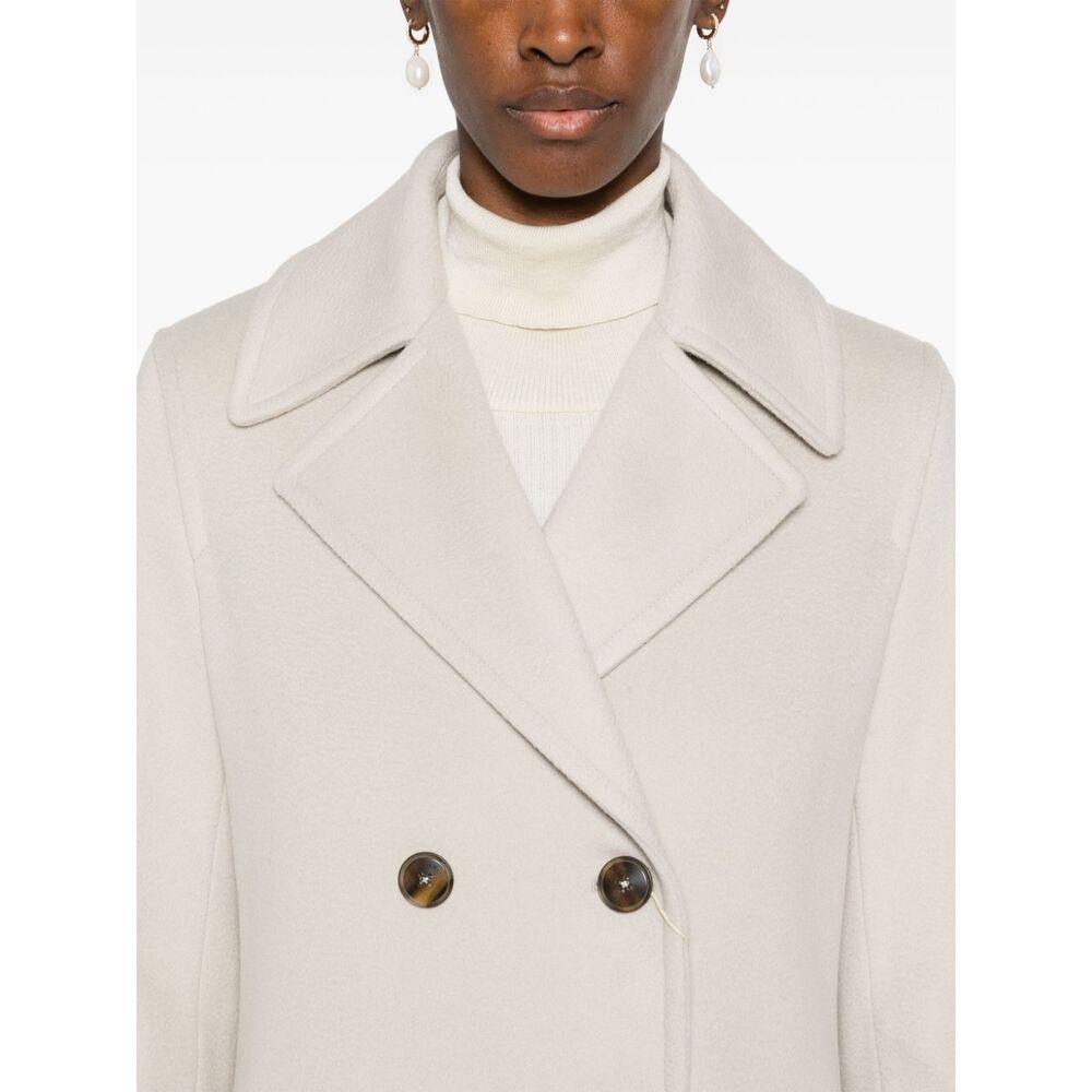 Herno Coat In Luxury Wool In White