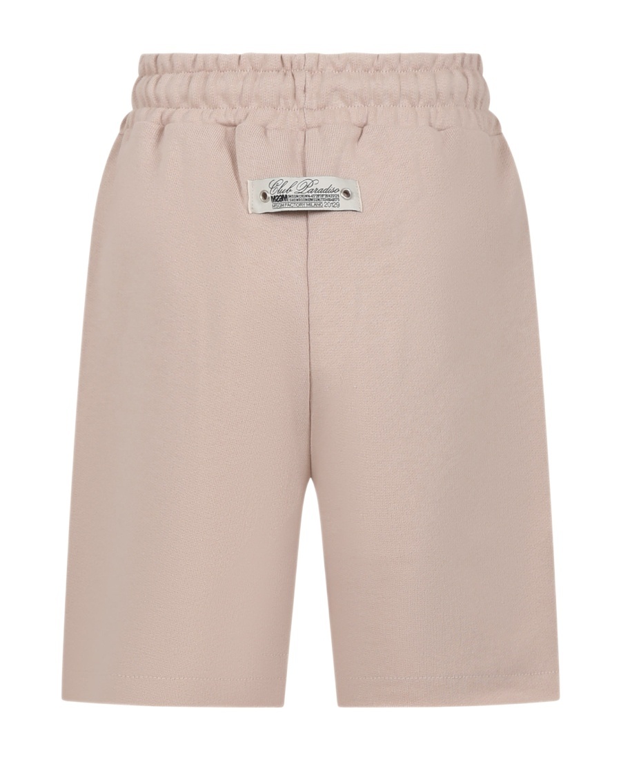 MSGM LOGO-PRINT COTTON BERMUDA SHORTS