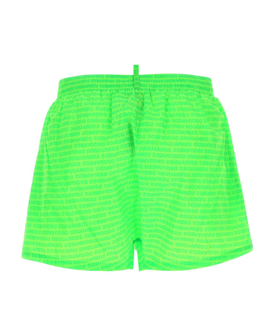Dsquared2 Logo-print Swim Shorts In Green