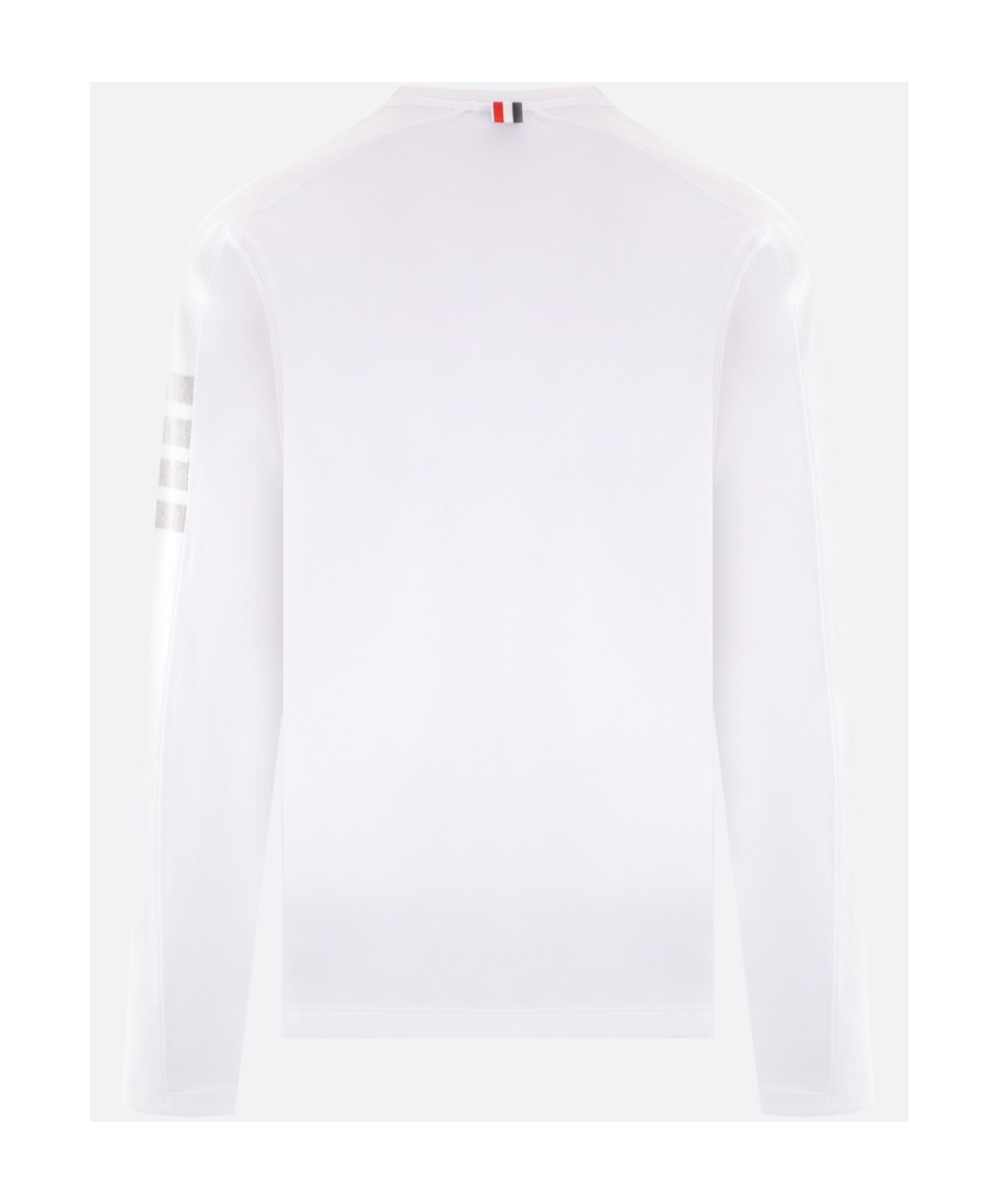 Thom Browne Cotton 4-bar Striped T-shirt In White