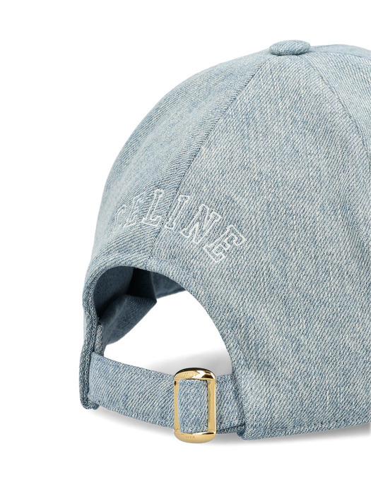 Celine Women Do Not Delete Logo Scritta Cappello Baseball In Blue