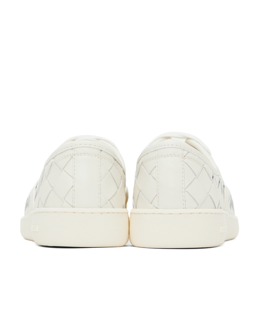 Bottega Veneta Sawyer Intrecciato Leather Low-top Sneakers In White