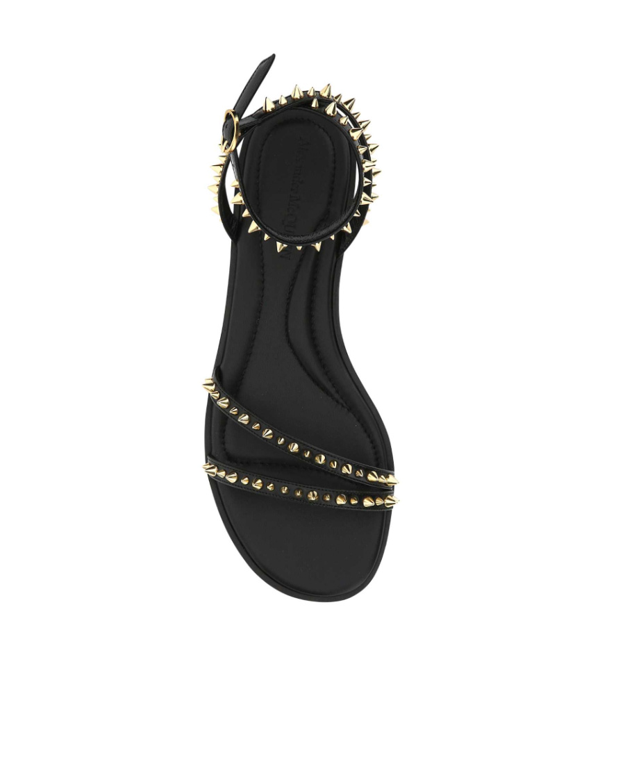 Alexander Mcqueen Studded Sandals In Black