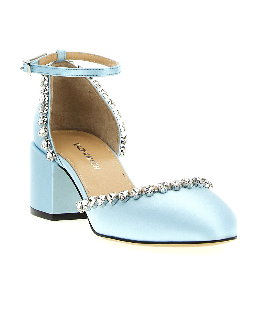 Mach&mach Round-headed High Heels In Blue