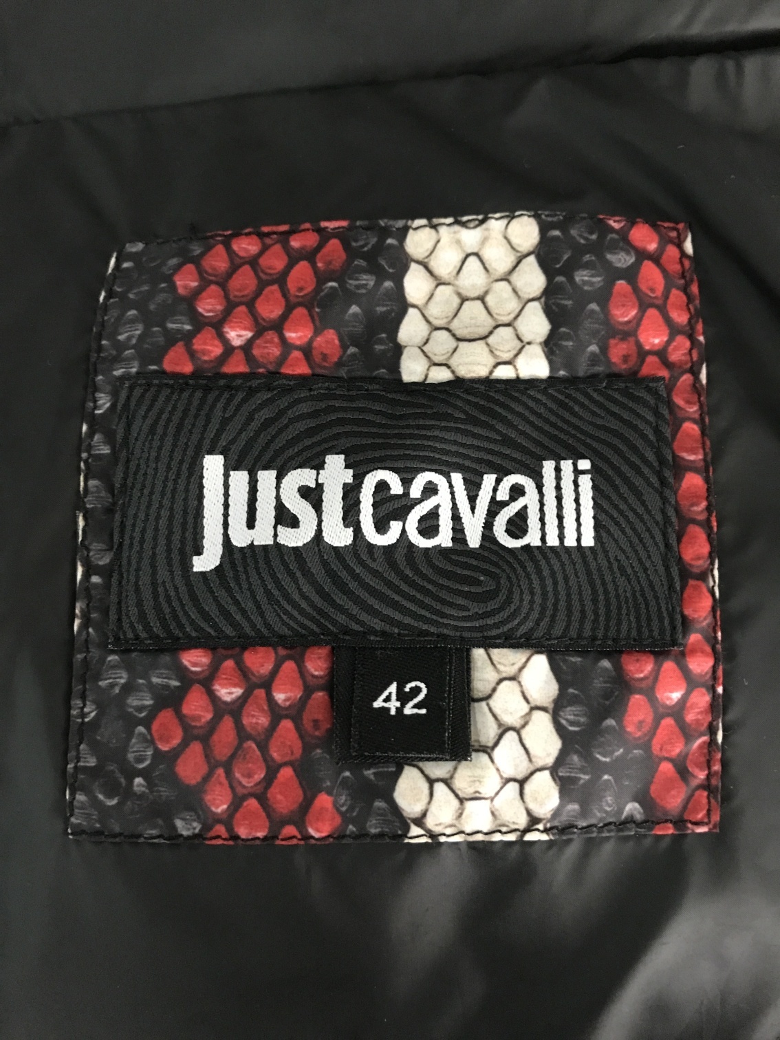 Shop Just Cavalli Jacquard Pattern Coat In Black