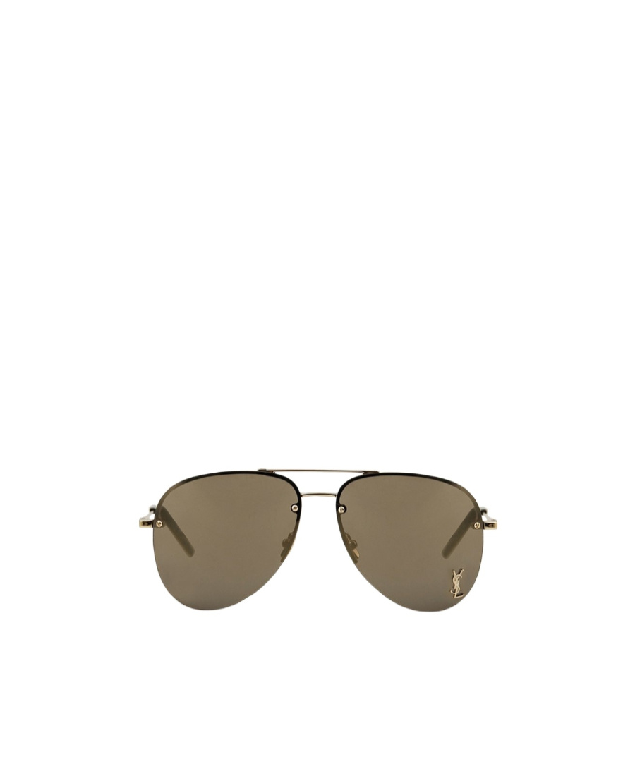 Saint Laurent Monogram M11 Sunglasses In Brown