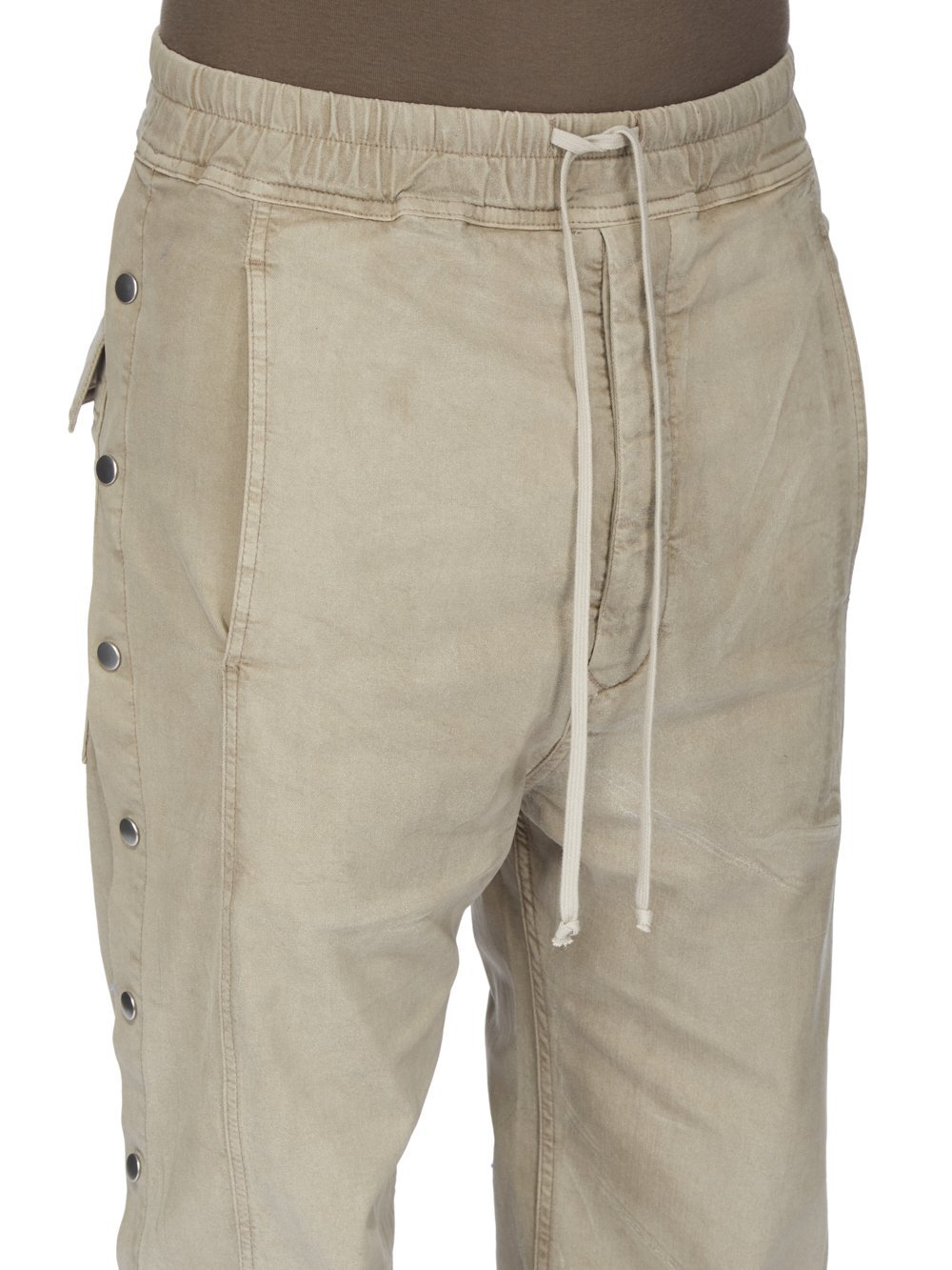 Rick Owens Drkshdw Drawstring Straight Trousers In Gray