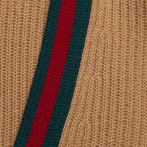 Gucci Web Stripe-trim Wool Cardigan In Multi