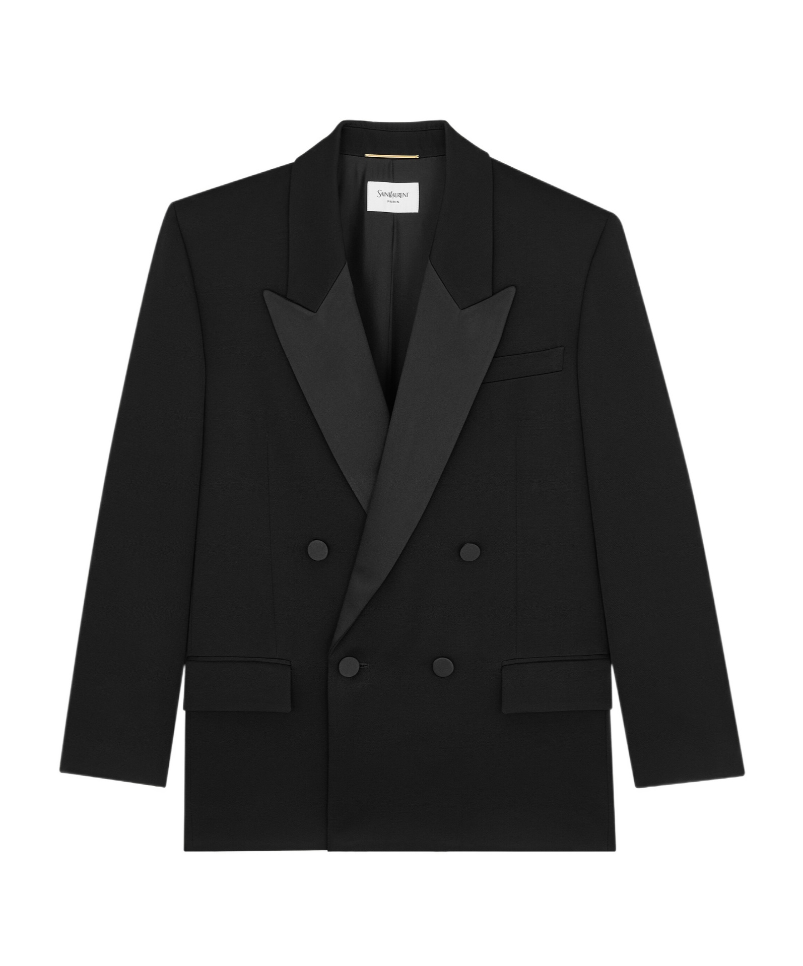 Saint Laurent Long-sleeved Tailcoat Suit Jacket In Black