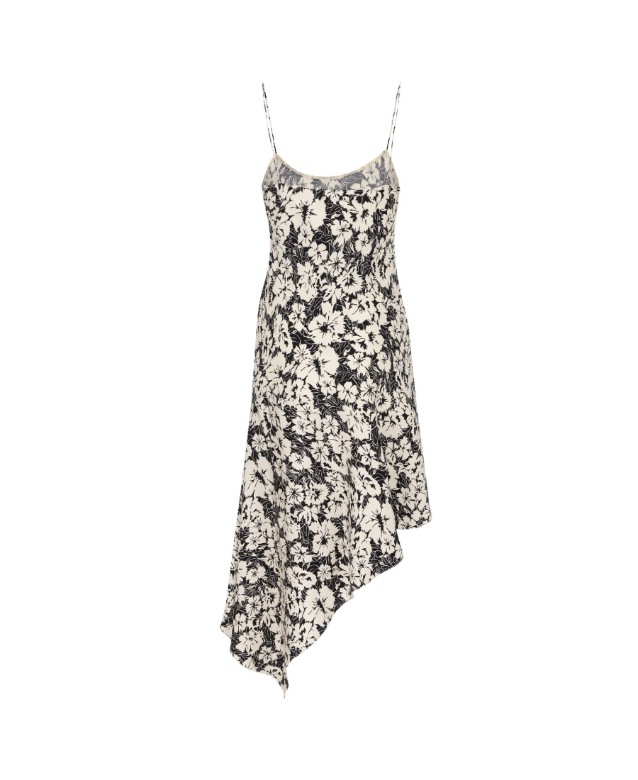 Celine Mulberry Silk Asymmetrical Suspender Dress