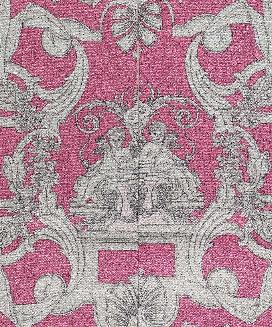 Versace Baroque Pattern-print Socks In Gray