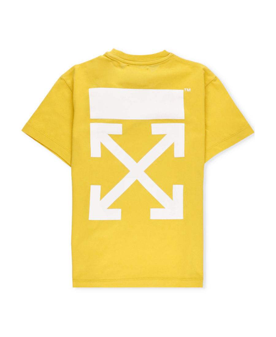 Off-white Arrows-print Cotton T-shirt In Yellow