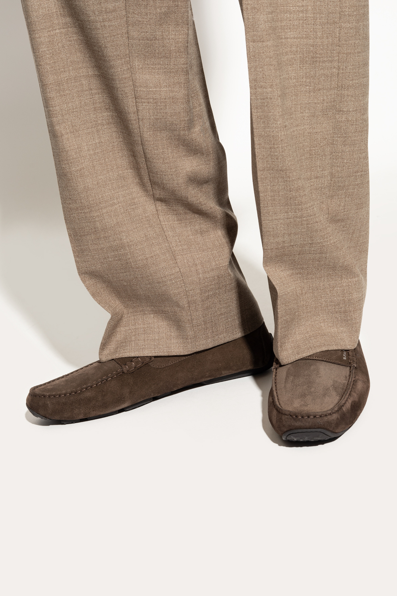 Bally Suede-leather Loafers In Brown