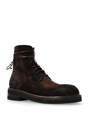 Marsèll Suede Lace-up Ankle Boots In Brown