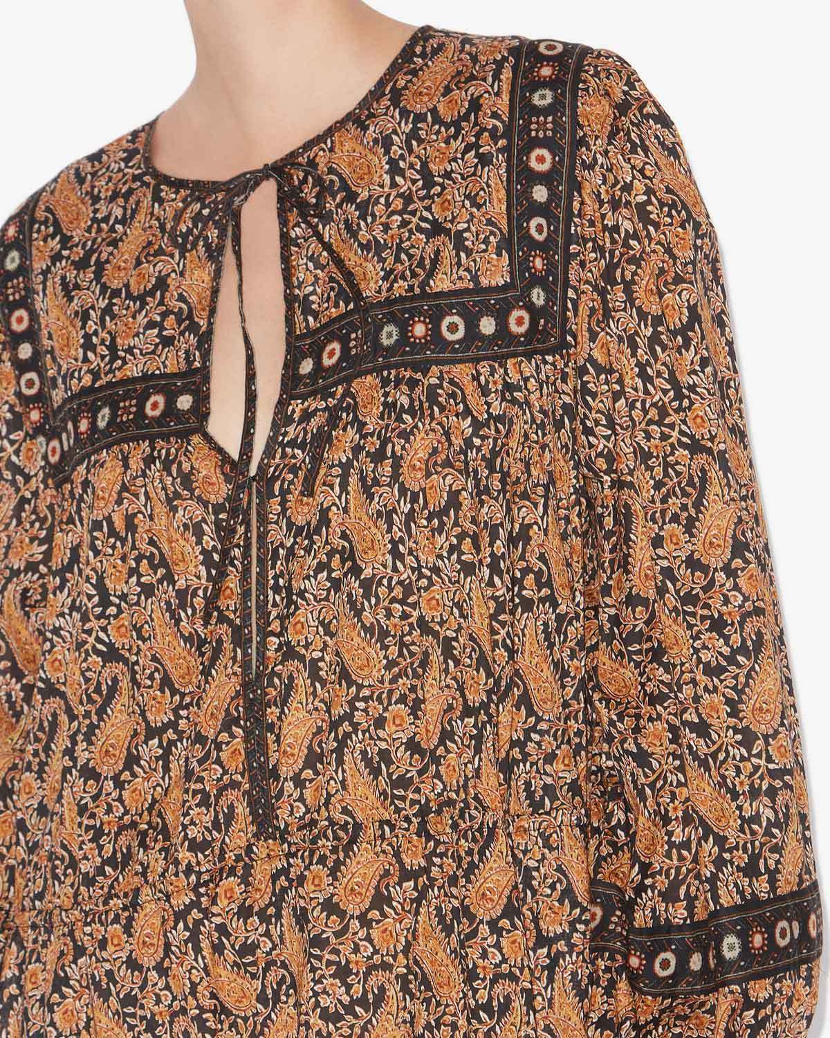 Isabel Marant Étoile Greila Cotton Voile Midi Dress In Brown