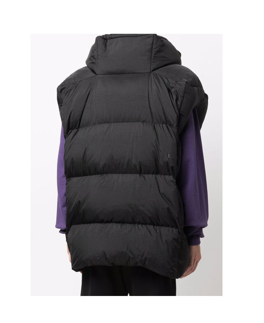 Off-white Down-feather Logo-print Gilet In Black