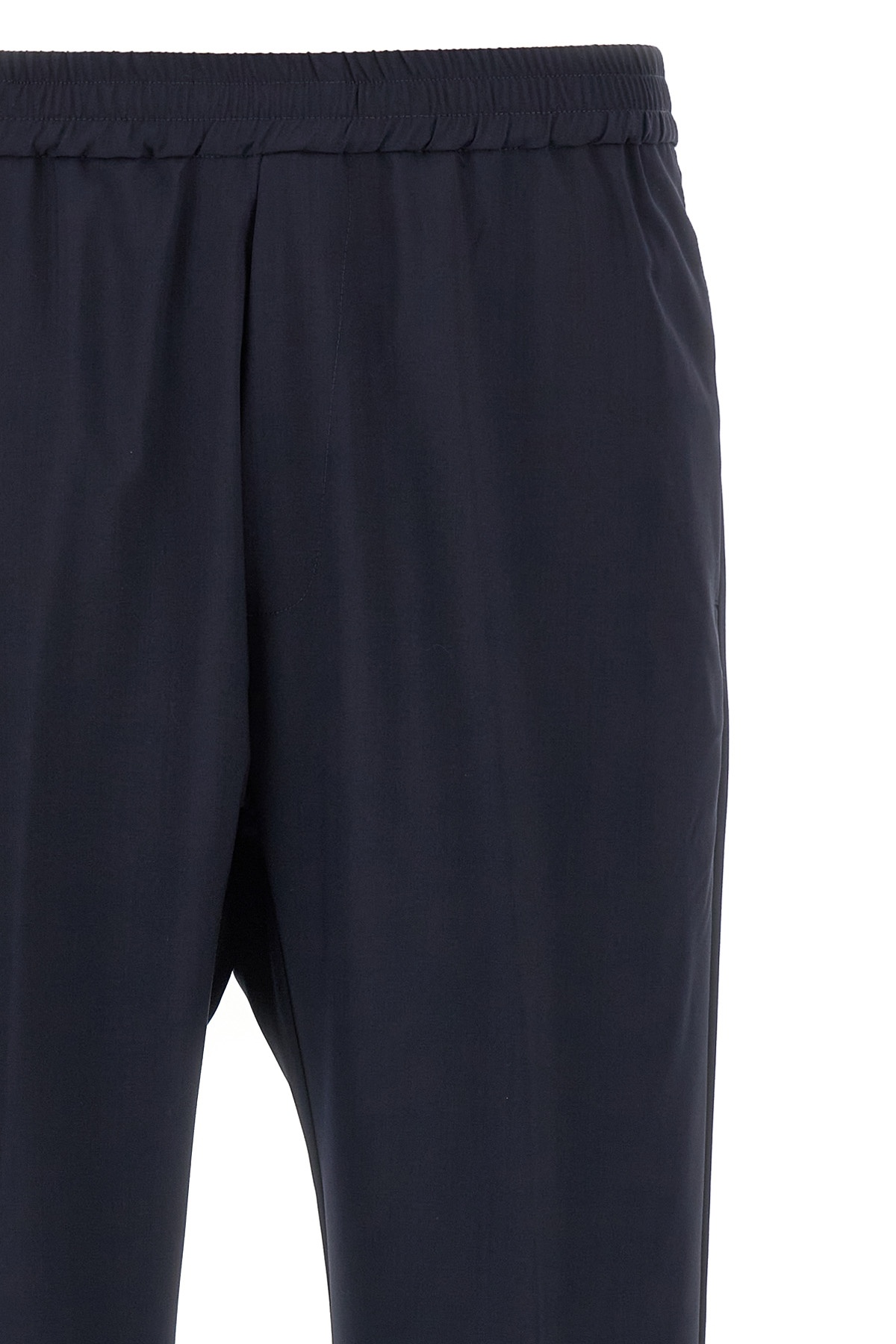 Barena Venezia Elastic Waistband Trousers With Back And Side Pockets In Blue