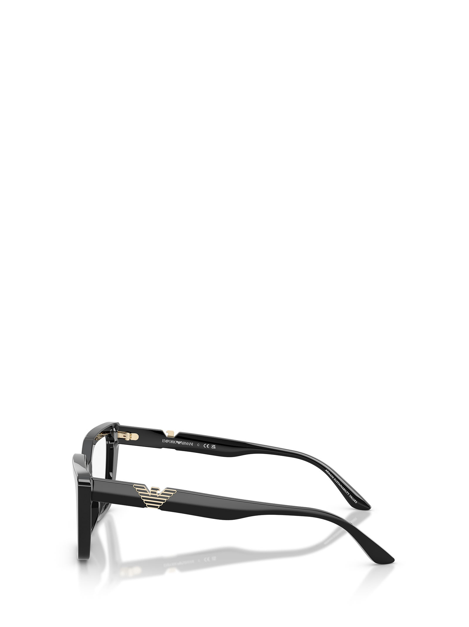 Emporio Armani Full-frame Plain Mirror In Black