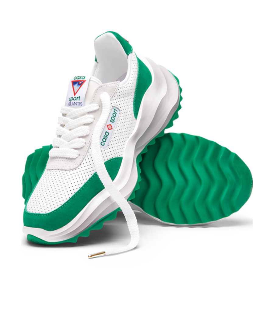 Casablanca Atlantis Perforated Lace-up Sneakers In White