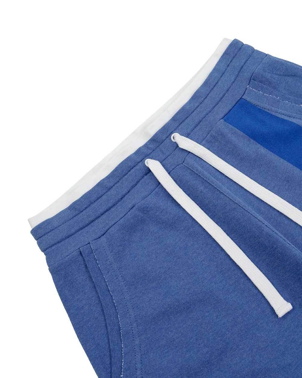 Ea7 Logo Printed Sweatpants In Blue