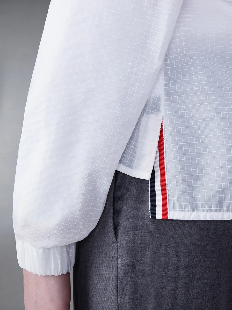 Thom Browne Ultralight Ripstop 4-bar Anorak In White