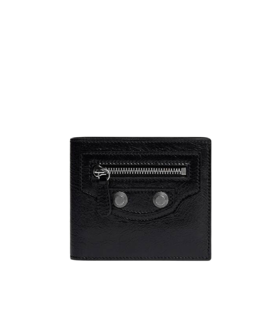 Balenciaga Le Cagole Mini Folded Wallet In Black