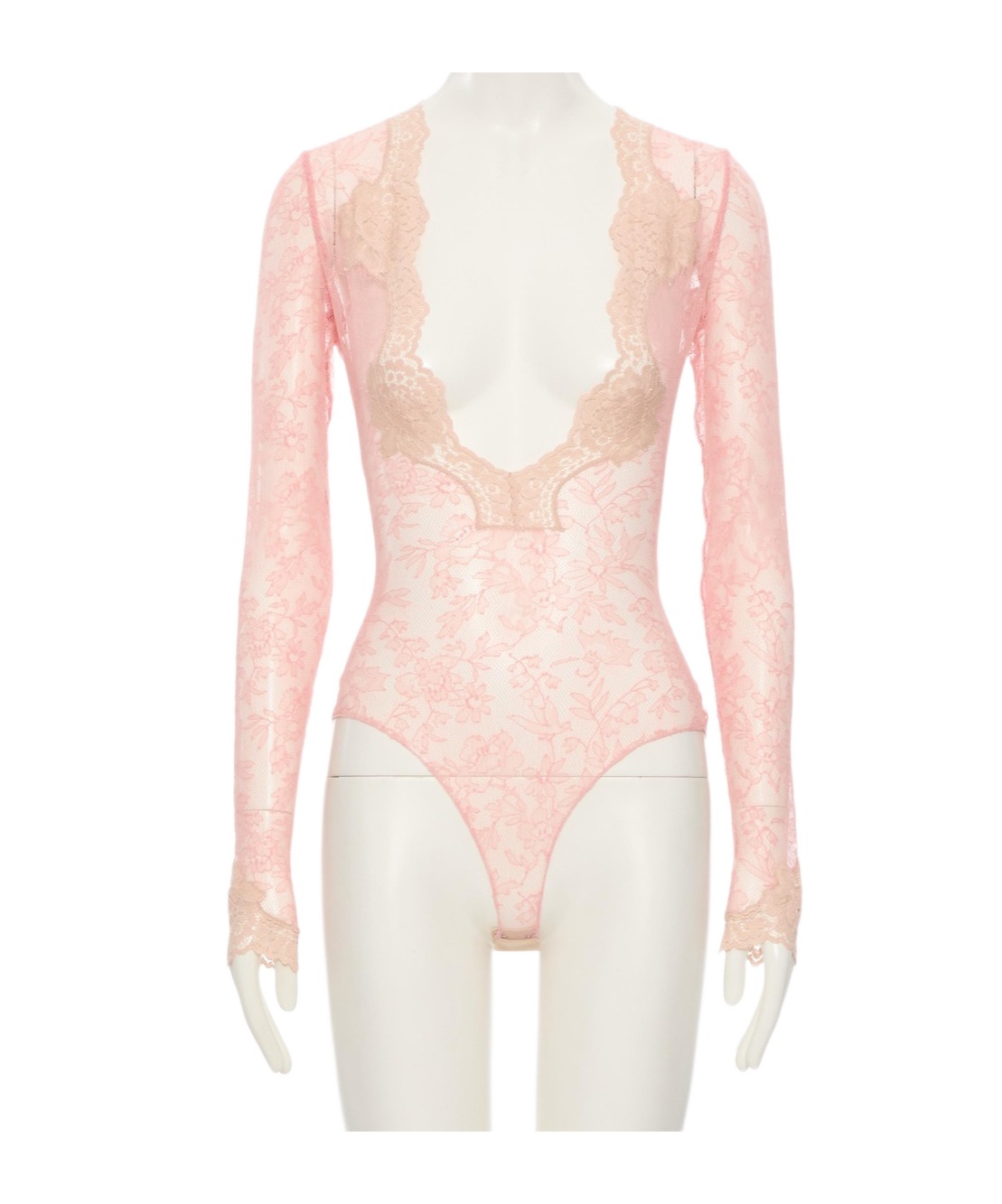 Valentino V-neck Long-sleeved Jumpsuit In White