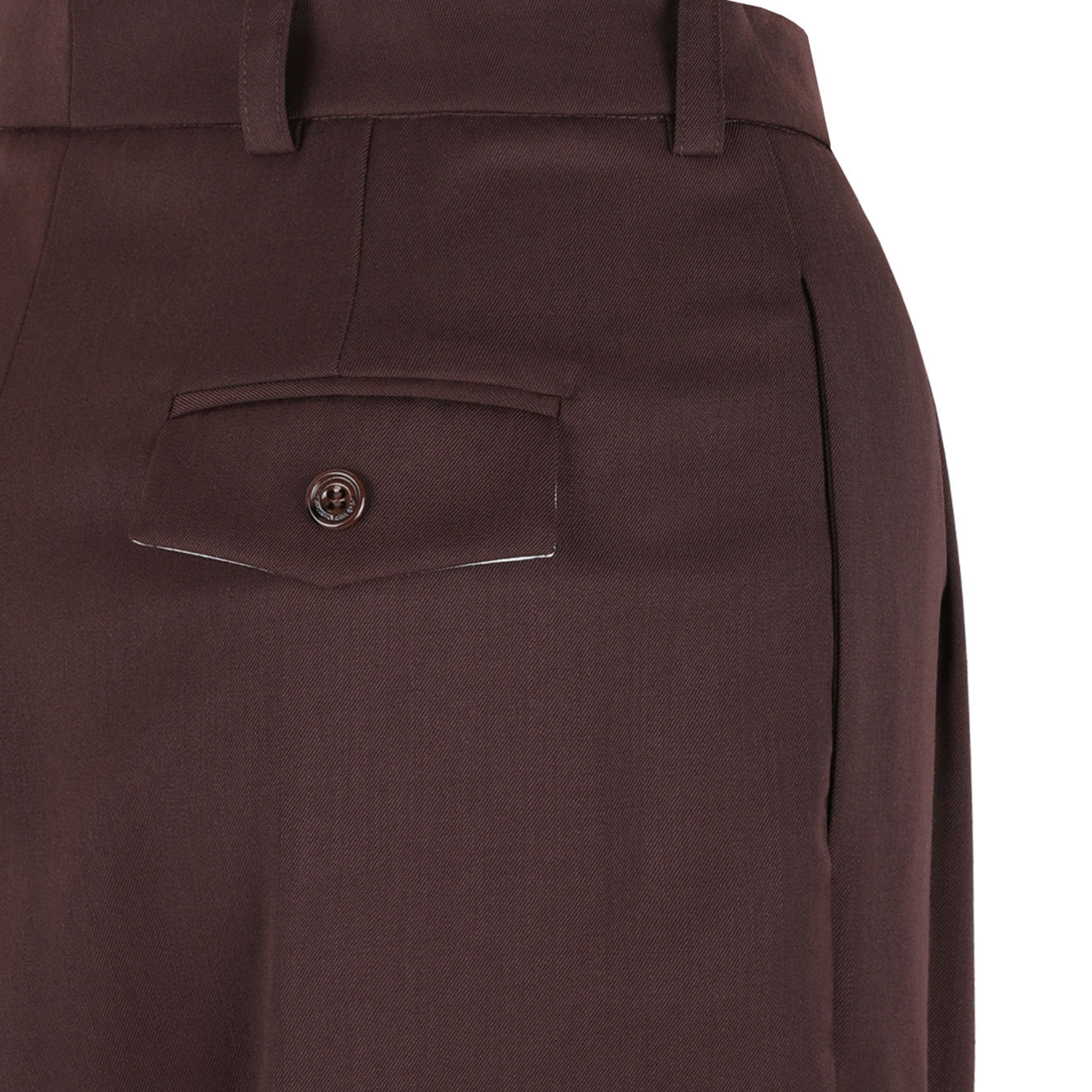 Elisabetta Franchi Pleat Detailed Straight-leg Trousers In Brown