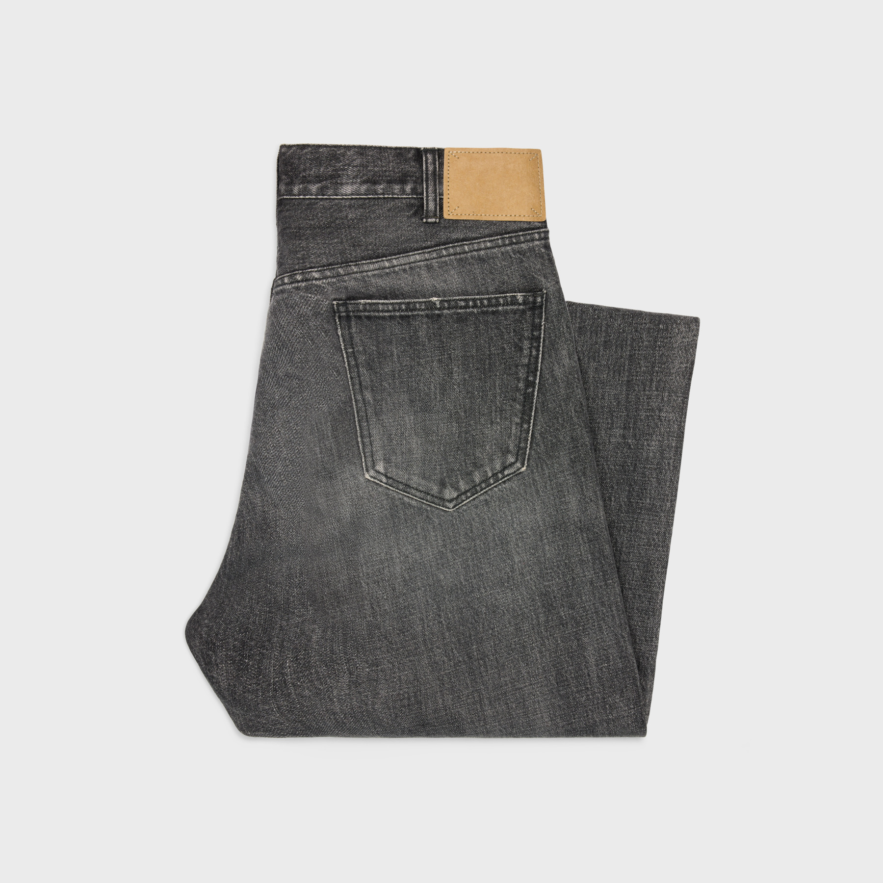 Celine Straight Leg Trousers Faded Effect In Gray