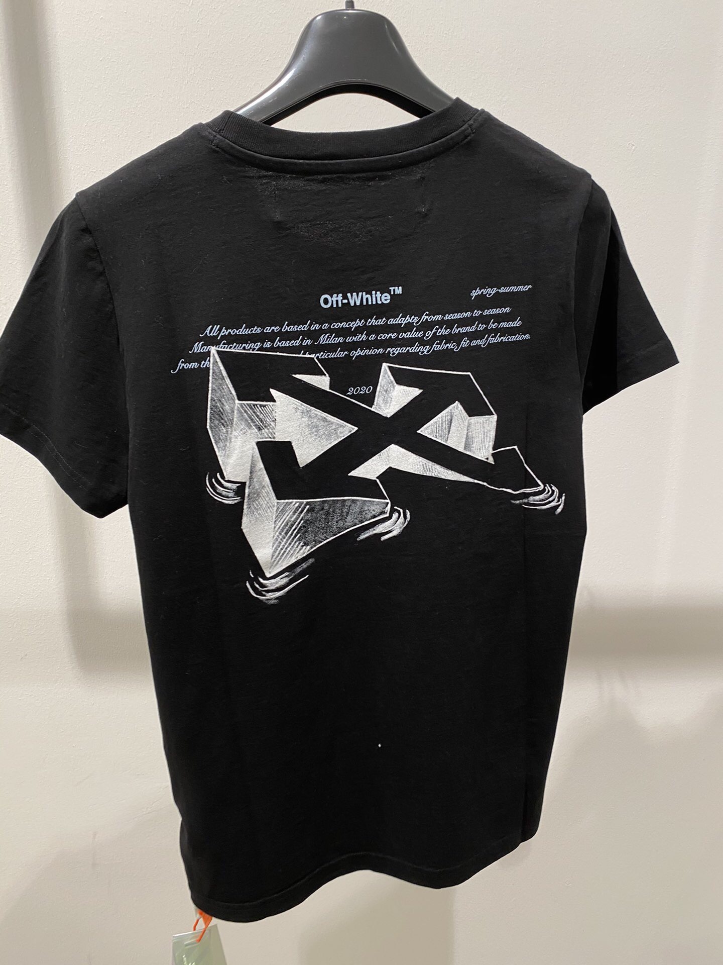 Off-white Graphic Print Cotton T-shirt In Black
