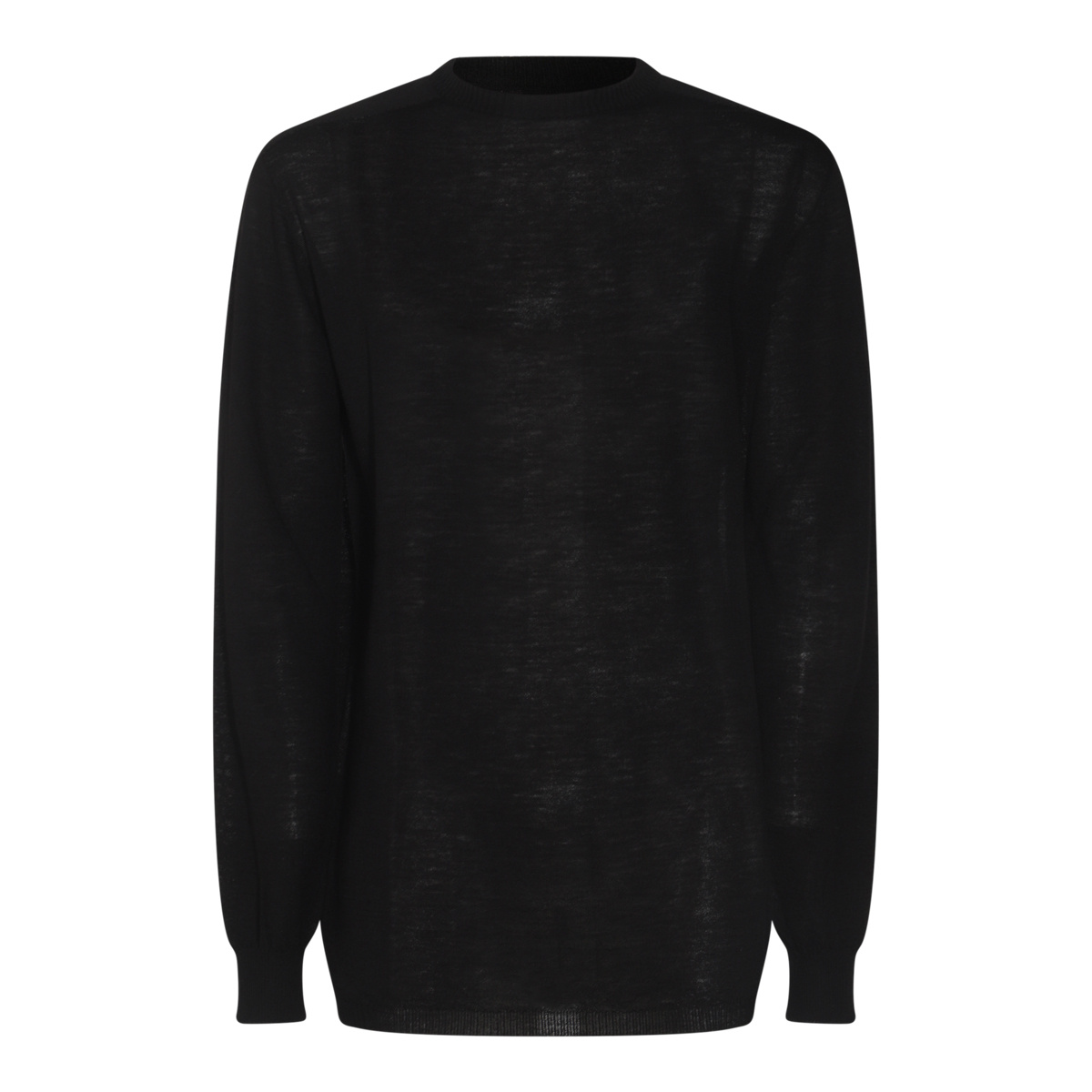 Rick Owens Oversized Hooded Sweater In Black