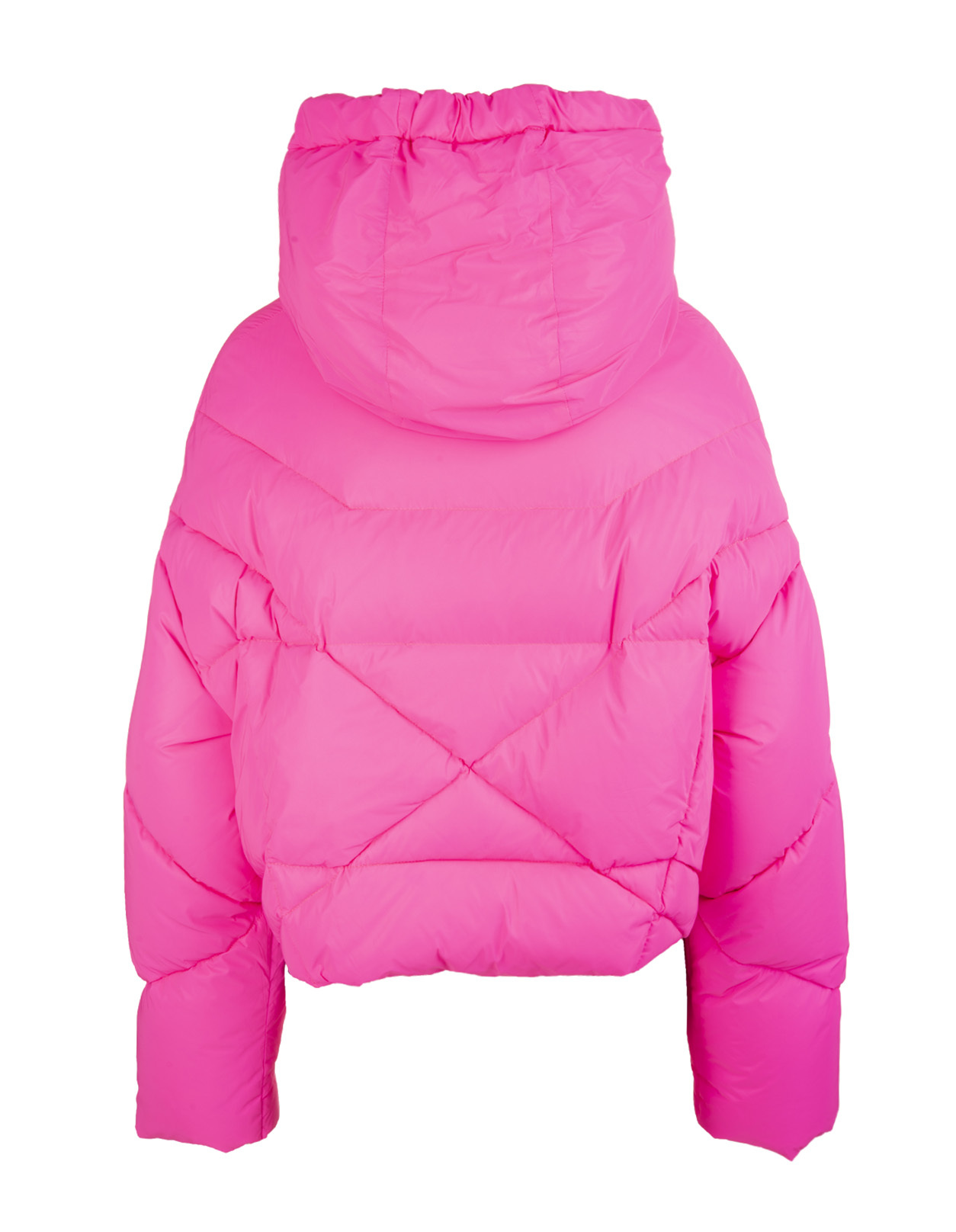 Khrisjoy Quilted Logo-drawstring Cropped Padded Jacket In Pink