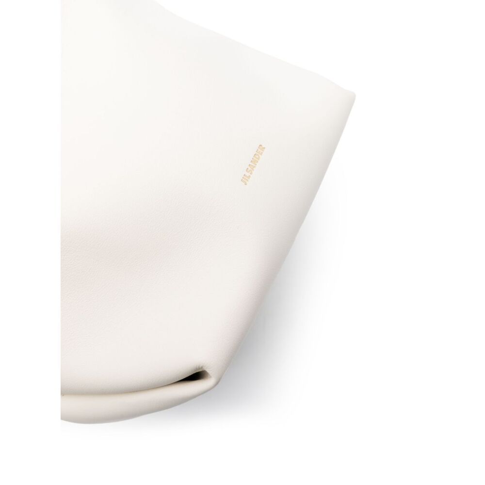 Jil Sander Leather Crossbody Bag In White