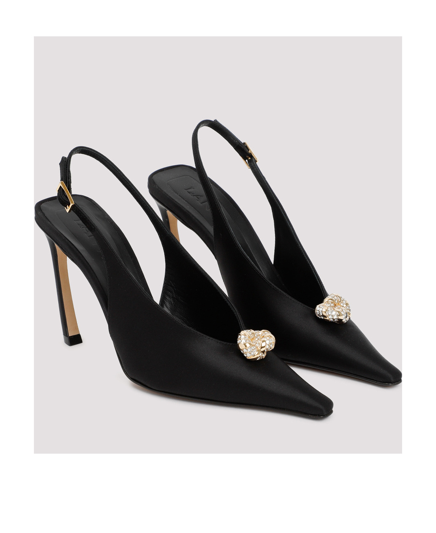 Lanvin Woman Pumps Black Size 10 Textile Fibers
