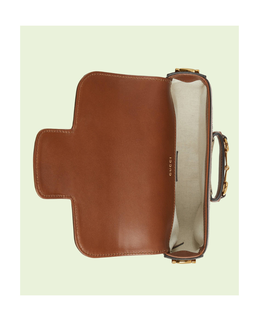 Gucci Horsebit 1955 Gg` Mini Bag In Brown