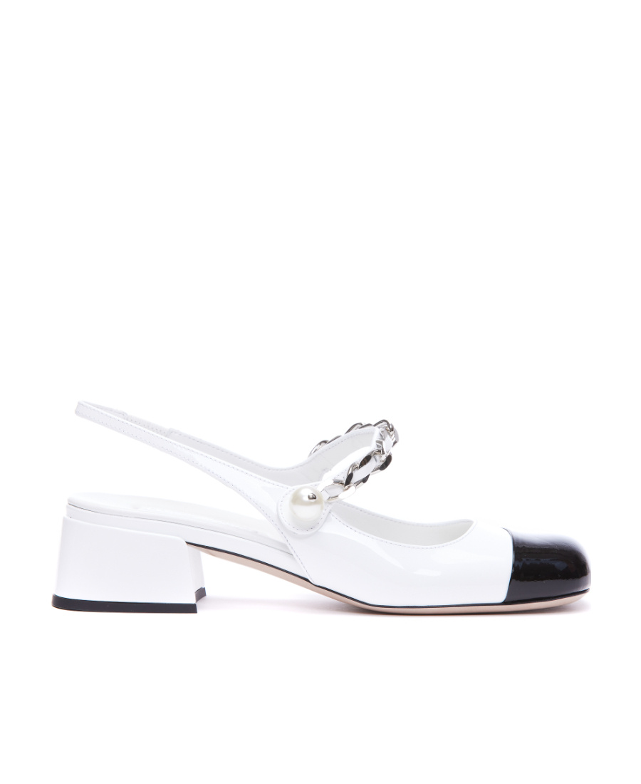 Miu Miu Open-heeled High Heels In White