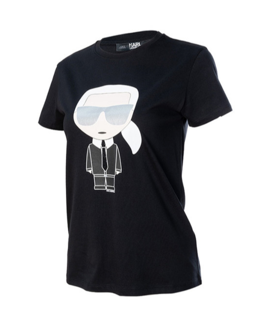 Karl Lagerfeld Graphic-print Short-sleeve T-shirt In Black