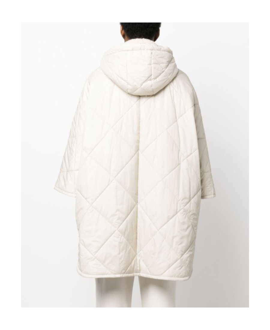 Brunello Cucinelli Wide-sleeve Quilted Coat In White
