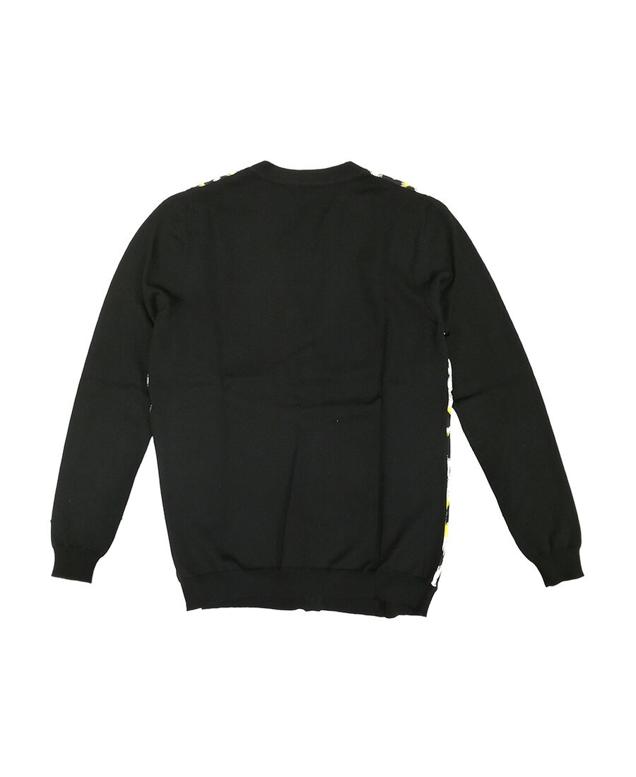 Moschino Leopard Knitted Cardigan In Black